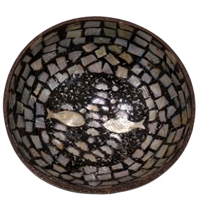 Vente en gros de bols en noix de coco gravés uniques, artisanat moderne, poli, durable, écologique, article de haute qualité - Product Image 1