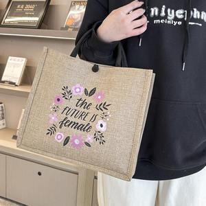 Bolsa de Yute Natural de Alta Calidad, Reutilizable, Ecológica, para Compras en el Mercado - Product Image 5