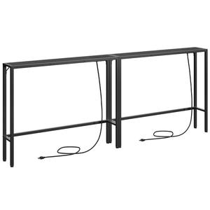 Mesa Consola Moderna de Hierro para Entrada con Estación de Carga USB y Organizador de Exhibición para Sala de Estar - Product Image 1