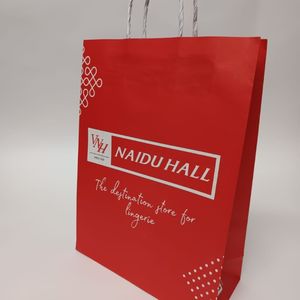 Bolsa de Papel Kraft Blanca Impresa, Estilo Boutique, Empaque Elegante para Ropa, Zapatos y Accesorios de Lujo - Product Image 1