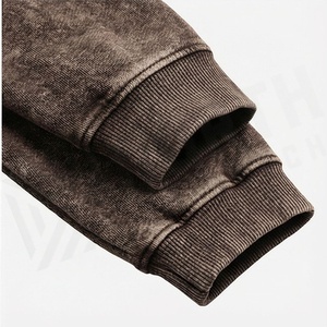 Custom <b>Tech</b> Fleece Cotton Acid <b>Wash</b> Men Plus Size Winter Hooded Solid Tracksuits With Customized Color And Breathability - Product Image 6
