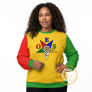 Sweat-shirt à col rond pour femme OES Sister, manches longues, écologique, séchage rapide, en molleton tricoté, automne-hiver, 100% coton - Product Image 1