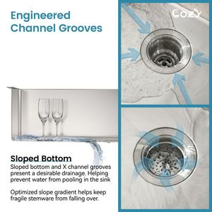 30\" X 22\" Stainless Steel S304 Single Bowl <b>Kitchen</b> <b>Sink</b> Multifunctional Overmount Workstation Handmade Modern <b>Kitchen</b> <b>Sink</b> - Product Image 4