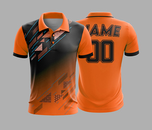 Polo en polyester personnalisé avec impression par sublimation, fabrication de qualité supérieure, coutures durables pour hommes, femmes et jeunes, séchage rapide, respirant, idéal pour les activités sportives. - Product Image 1