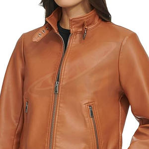 Chaquetas de Cuero con Cierre, Chaquetas de Cuero PU Genuino para Motocicleta, Otoño Invierno, Marca de Lujo, Chaquetas de Cuero para Mujer 2026, Diseños Personalizados - Product Image 5