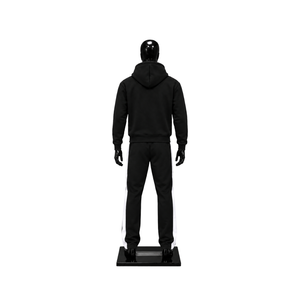 Conjunto Deportivo Personalizado con Sudadera con Capucha y Pantalones Jogger con Estampado Gráfico Negro para Hombre, Ropa Deportiva Casual al por Mayor - Product Image 2