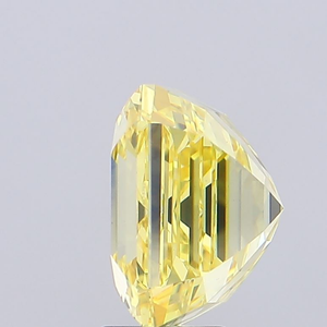 Diamant de laboratoire jaune intense de qualité supérieure, taille Asscher exclusive, certifié IGI, clarté VVS2, excellente taille, diamant CVD en vrac. - Product Image 5