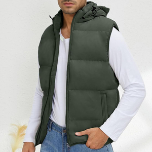 <b>Mens</b> Outdoor Puffer <b>Vest</b> Sleeveless Jacket Lightweight Warm Quilted Winter Bodywarmer Custom Logo Clothing Supplier - Product Image 2