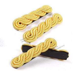 Hombreras Metálicas de Mylar con Cordón Ajustable, Bordadas, de Lujo, para Uniformes Ceremoniales, de 3 Hilos - Product Image 1