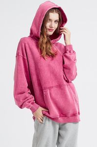 เสื้อสเวตเชิ้ตผ้าฝ้ายหนาน้ำหนักมากทรงโอเวอร์ไซส์สไตล์วินเทจสำหรับผู้หญิง ผู้ชาย และคู่รัก แบบสวมหัว มีฮู้ด ทรงหลวม ยี่ห้อ GO-TOGETHER - Product Image 2