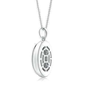 Colgante de Medallón Ovalado de Tanzanita para Hombre con Cadena, Oro Puro de 14K, Joyería Fina Clásica Hecha a Mano, Colgante de Piedra Preciosa Certificada por IGI - Product Image 4