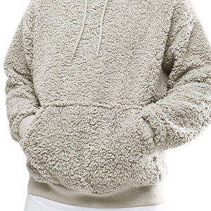OEM Newest Style <b>Fleece</b> Hoodies <b>Men</b> Winter Pullover Full Zip Us Solid Color Male <b>Sherpa</b> Hoodies Sweatshirt Pullover Hoodies - Product Image 5