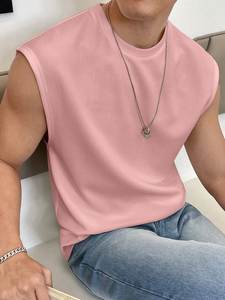 Wholesale Price New Breathable Casual Men's Tank <b>Top</b> Polyester Sports Wear <b>Mesh</b> Fabric Stretch Crew Neck Solid Supplier From BD - Product Image 6