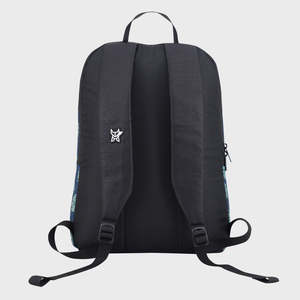 Sac d'école Arctic Fox Tuition Dart bleu foncé - Sac à dos durable en polyester maillé avec fermeture éclair, motif géométrique, doublure en lin amovible - Product Image 5