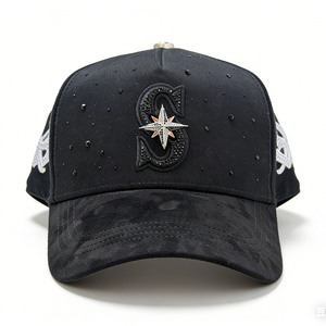 Casquette Trucker en Maille Noire avec Croix en Strass et Panneau Avant Brodé Style Urbain Casquette Ajustable Unisexe Prix de Gros 2026 - Product Image 2