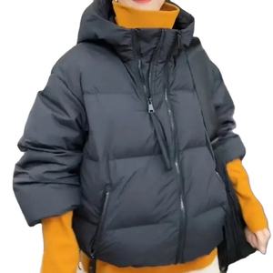 Chaqueta acolchada de algodón con cuello levantado para mujer, estilo coreano, versión holgada, transpirable, a la moda, con capucha - Product Image 1