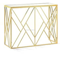 Neues Design Goldfarben Premium Traditioneller Metall-Konsolentisch Schlanker Umweltfreundlicher Schlafzimmer Eingangsbereich Wohnzimmer Hotel Klappbar