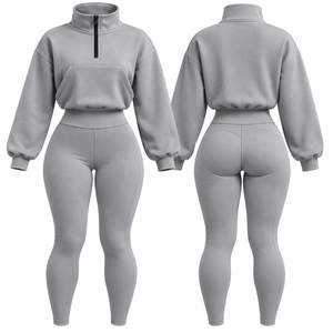 Ensemble de vêtements de sport slim pour femmes – Tenue de yoga, de fitness et de loisirs personnalisable avec logo - Product Image 6