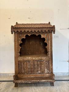 Templo de Madera Indio Antiguo Vintage para Decoración del Hogar, Altar, Santuario Hindú, para Regalos de Inauguración de Casa / Marcos para Espejos - Product Image 1