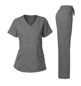 Conjunto de Uniformes Médicos de Tela Suave, Transpirable, Ajuste Flexible y Cómodo para Hospital, Clínica, Enfermería y Cuidado Diario de la Salud - Product Image 1