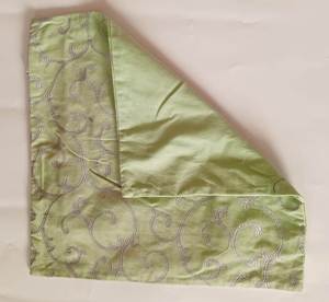 <b>Square</b> Embroidered Cushion Cover Turquoise Gold Scroll Pattern Luxury Home Decor <b>Pillow</b> <b>Case</b> with Zipper Closure - Product Image 4