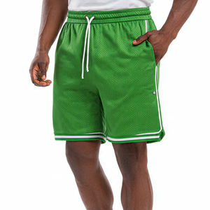 กางเกงบาสเก็ตบอลตาข่ายผู้ชายแบบสั่งทำพิเศษ เอวแบบรูดเชือก แห้งเร็ว กางเกงบาสเก็ตบอลตาข่ายผู้ชายสั่งทำพิเศษ - Product Image 1