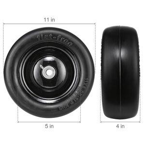 Coppia di Ruote Tubeless 11x4-5\" Antiforatura in PU per Rasaerba con Mozzo da 3.4\", Boccola da 3/4\" e 20 Adattatori per Boccola da 3/4\" Inclusi - Product Image 4