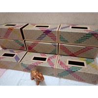 Porte-boîte à mouchoirs Shetal Pati éco-responsable fait main, design ethnique durable, tissé à la main, léger et durable