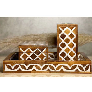 Premium Artisan Bukhoor Incense Set Crafted In Resin Mother Of Pearl And <b>Bone</b> Featuring Modern Geometric Design Tray - Product Image 6