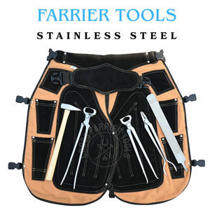 Kit de Ferrage avec Pince à Ferrures de 15 pouces, Tablier en Cuir Marron, Pince à Démontage, Pince à Sertir, Marteau de Fermeur Pointu, Râpe à Ferrures - Product Image 6