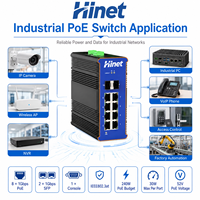 Commutateur PoE industriel 8 ports Gigabit Ethernet 2 ports SFP Gigabit Uplink Console Rail DIN Commutateur réseau IEEE802.3at 240W