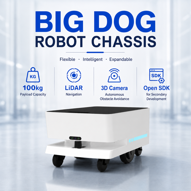 REEMAN Factory Direct Sales Warehouse Intelligent Carrying Robot Support Secondary Development Agv Wheeled Robot Chassis