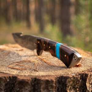 Couteau à brisket en acier Damas de 12 pouces, magnifiquement conçu, avec manche en bois de sycomore - Couteau à découper de 12 pouces pour viande, rôtis et fruits - Product Image 1