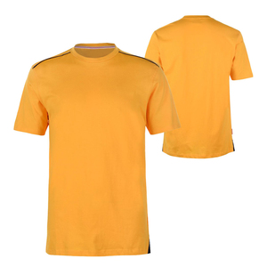 T-shirt rouge à manches courtes pour homme, 100 % coton, col rond, coupe classique, jersey décontracté, impression numérique unie sur le devant - Product Image 6