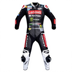 ชุดแข่งรถมอเตอร์ไซค์ Francesco Bagnaia MotoCP หนังวัว/หนังจิงโจ้ สำหรับขับขี่/แข่งรถมอเตอร์ไซค์ ระดับ 2 CE - Product Image 1
