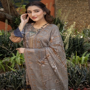 Women's Indian <b>Pakistani</b> Three Piece Saari <b>Dress</b> Heavy Embroidery Work Viscose <b>Eid</b> Sale <b>Pakistani</b> Indian Style Salwar Kameez - Product Image 6