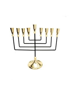 Modern <b>Silver</b> Metal Menorah Candle Holder Decorative Hanukkah Freestanding Tabletop Display Elegant Durable Structure - Product Image 3