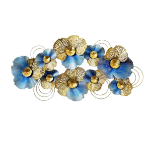 Arte de Pared de Metal con Flores Estilo Nórdico Hecho a Mano, Decoración Botánica de Pared Grande, Vertical y Rectangular, Enmarcada en Hierro, para Hogar y Jardín - Product Image 5