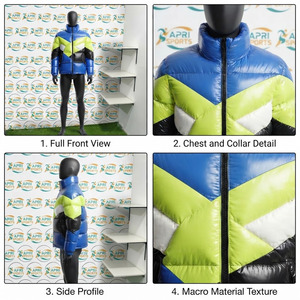 Best Selling Premium Polyester Nylon Fabric Made Men's Puffer <b>Padded</b> Jacket <b>Hip</b> Hop Party Wear Clothes Stand Collar Jackets - Product Image 6