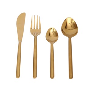 Ensemble de couverts de luxe en or rose, couverts en acier inoxydable doré mat, cuillère, fourchette, couteau élégants, vaisselle pour la maison, l'hôtel, le restaurant - Product Image 5