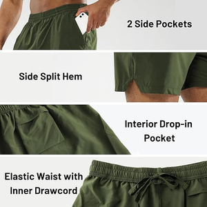 Tecnología Sweat Away, Costuras Sin Costuras que Evitan el Desgarro, Bolsillo Trasero con Cierre, Shorts Deportivos con Sujeción Segura - Product Image 5
