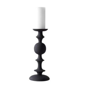 Nouveauté : Porte-bougie moderne pour la décoration intérieure, porte-bougie de haute qualité, finition noire, en aluminium coulé, fait main et personnalisable - Product Image 2