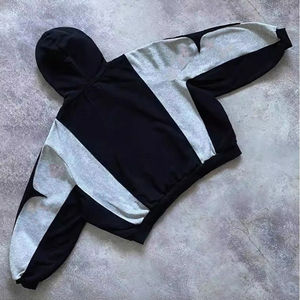 Conjunto de Sudadera con Capucha y Pantalones de Chándal de Felpa con Parches Bordados, 100% Algodón Ecológico, Estilo Desgastado, para Hombre y Mujer, Corte Oversize, de Fabricantes Personalizados - Product Image 4