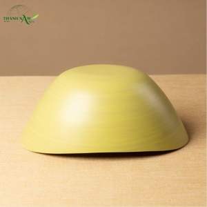 Handcrafted Minimalist Spun Bamboo Bowl Eco-Friendly Lightweight Serving Bowl for Food Serving & <b>Home</b> Use - Product Image 2