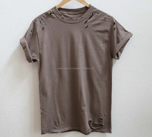 Camisetas desgastadas Unisex personalizadas, ropa Vintage de algodón de talla grande, rugosa, verano 2022 - Product Image 4