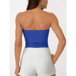 2025 femmes basique dos nu sans manches Bandeau haut court sans bretelles bustiers bustiers pour l'été 2025 mignon sortir body - Product Image 4