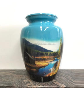 Urnas de Cremación de Aluminio Estilo Americano al por Mayor para Cenizas Humanas y de Mascotas con Diseños Personalizables, Recuerdo Funerario de la India - Product Image 1