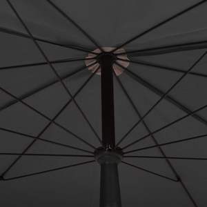 Parasol de jardin inclinable en acier anthracite de grande taille et bases en polyester durable - Product Image 5