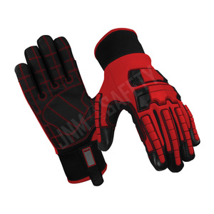 ถุงมือป้องกันการสั่นสะเทือนสำหรับงานอุตสาหกรรม ป้องกันการบาด ทนความร้อน ป้องกันแรงกระแทก ทำจากหนังสังเคราะห์ ป้องกันการบาดเจ็บในการทำงาน พร้อมยางป้องกัน - Product Image 5