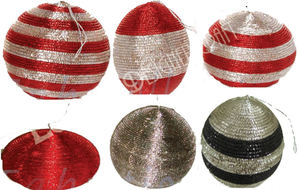 Adorno Navideño de Bolas con Cuentas para Interiores, Decoración Colorida para Colgar en el Árbol de Navidad con Bolas Grandes Bordadas - Product Image 2